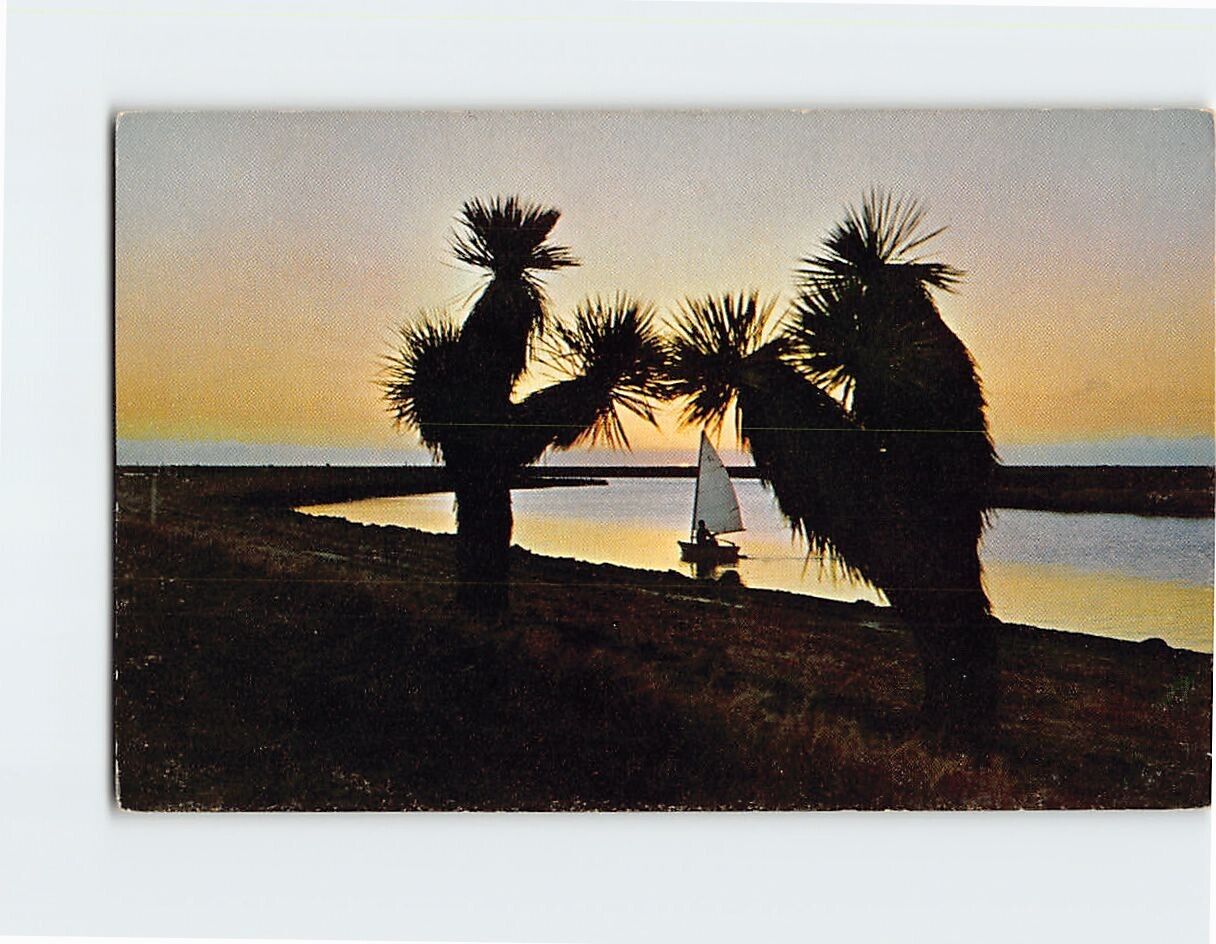 Postcard Sunset over beautiful Frenchmans Cove Jamaica Beach Texas USA