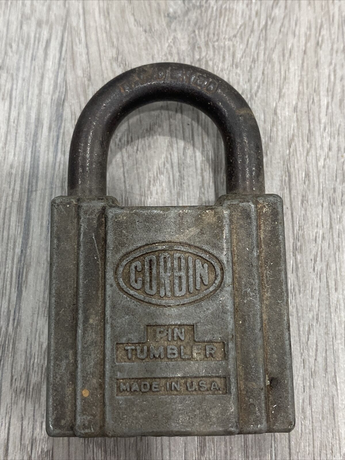 VINTAGE CORBIN Pin Tumbler padlock lock Made in the U.S.A. No Key