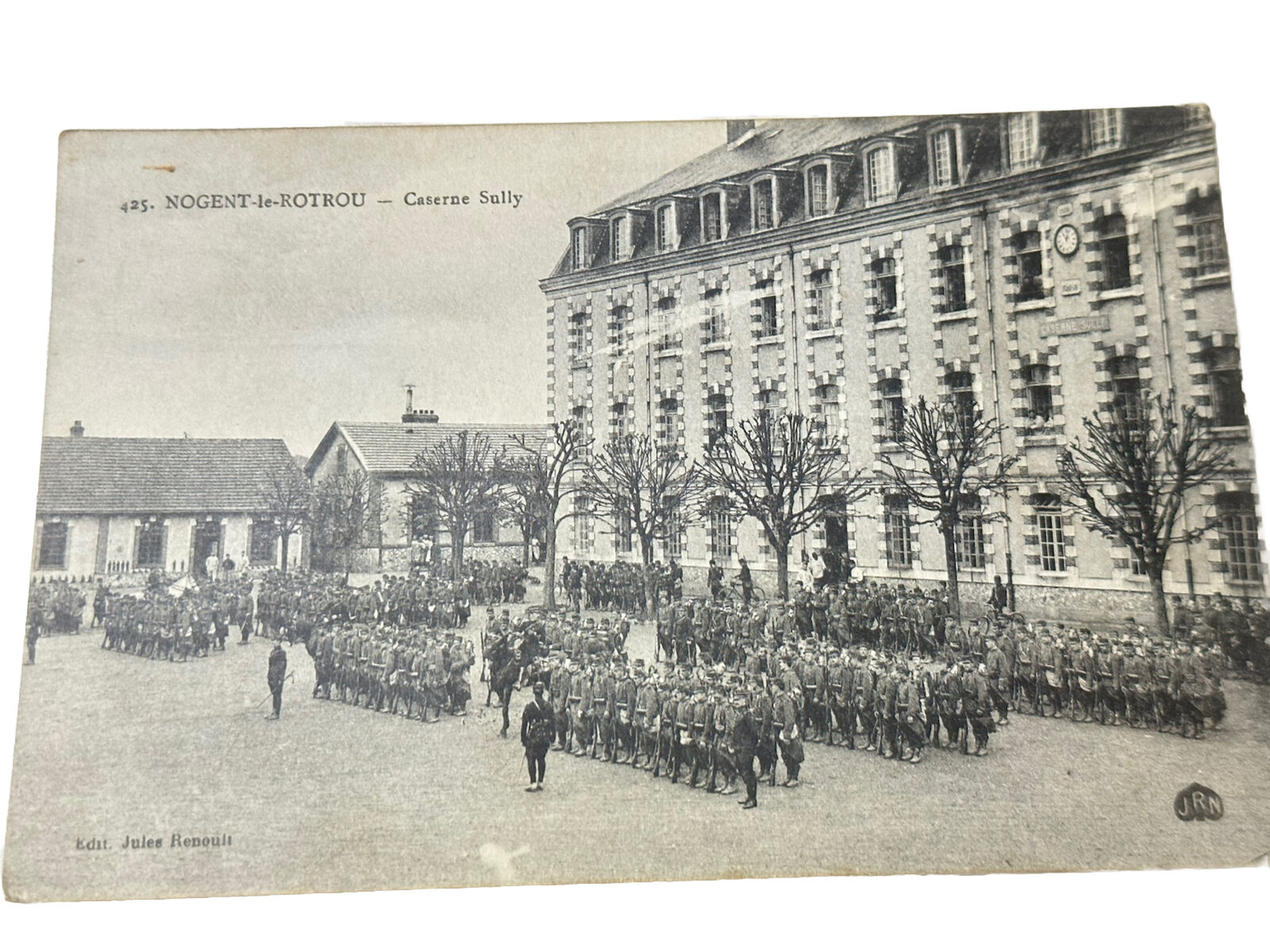 Antique RPPC Real Photo Postcard Sully Barracks France Late 1800’s