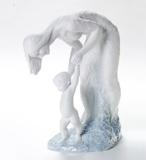 Huge Retired Lladro Ladro Figurine Step By Step Mother Child 8328 New