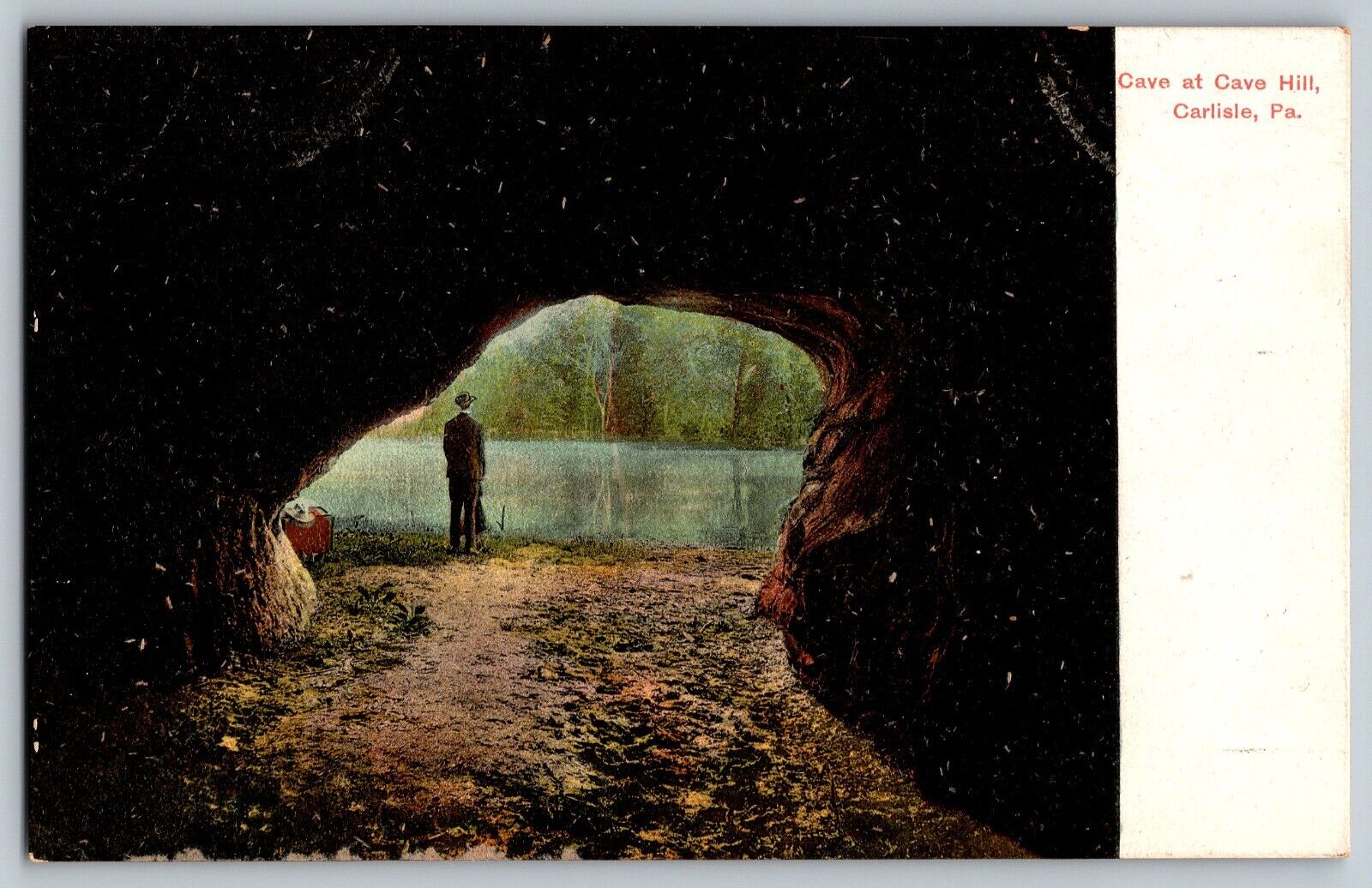 Carlisle, Pennsylvania PA - Cave at Cave Hill - Vintage Postcard - Unposted