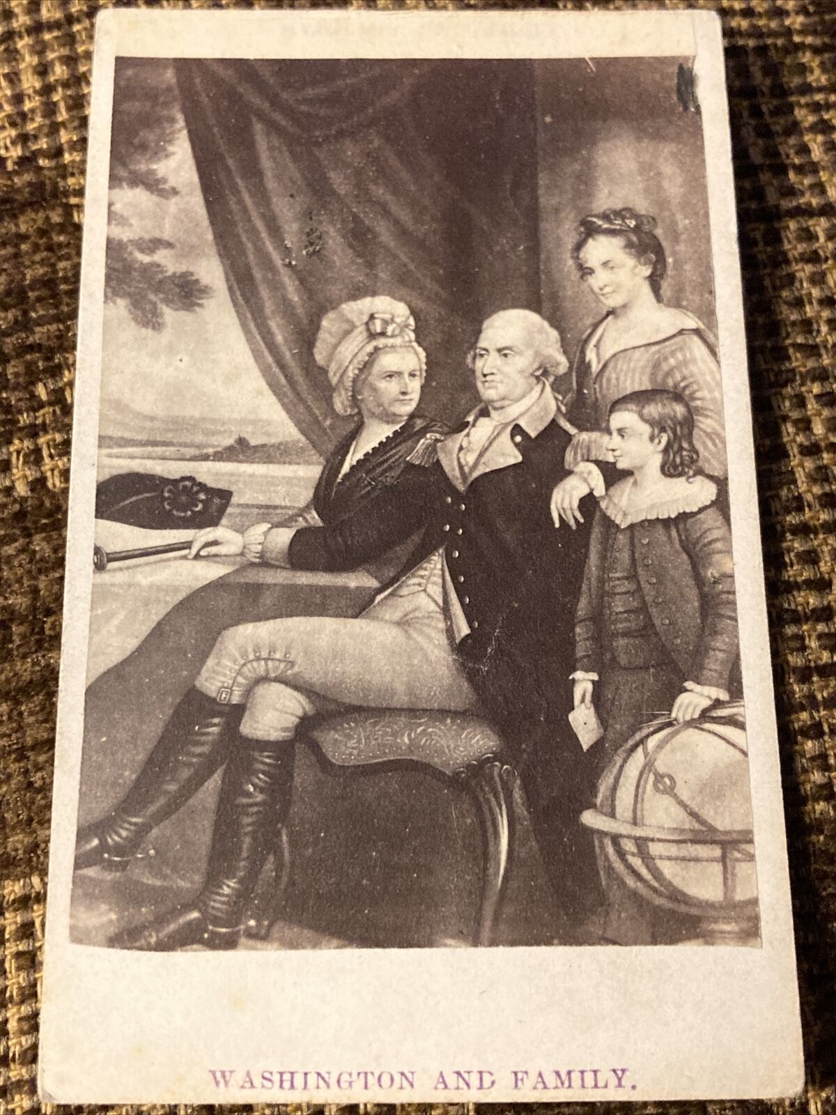 19th c. CDV George Washington & Family - Print