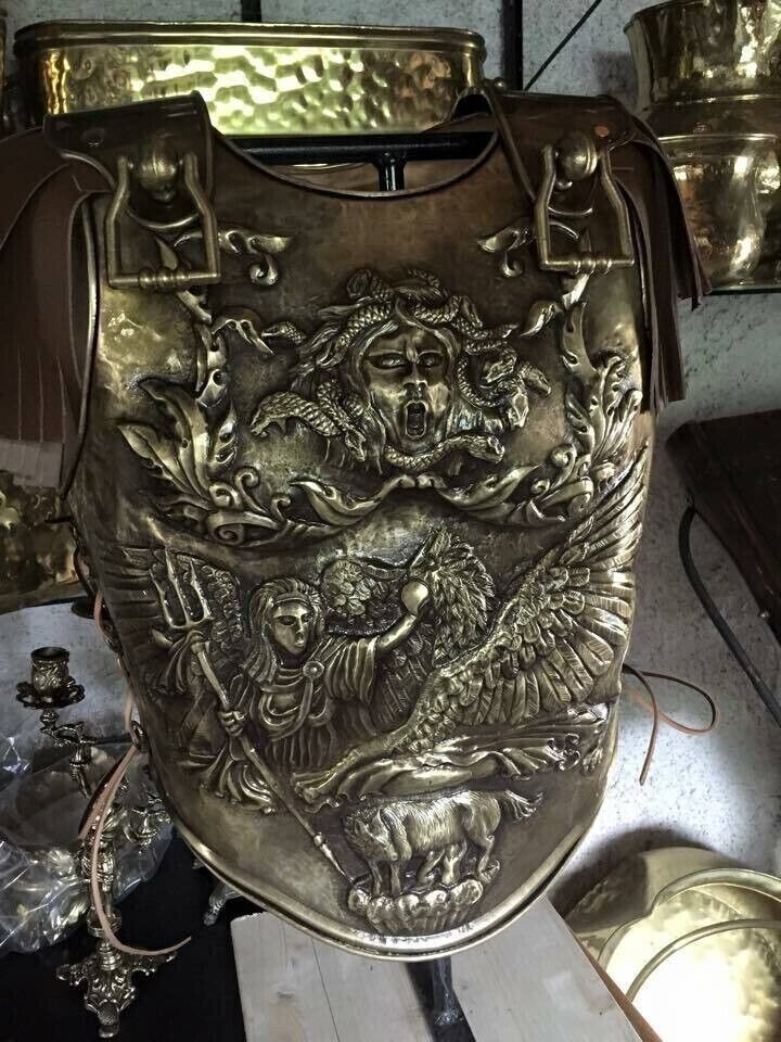 18 Guage Medieval Steel Armor Roman Cuirass Reenactmavent Costume Breastplate GT
