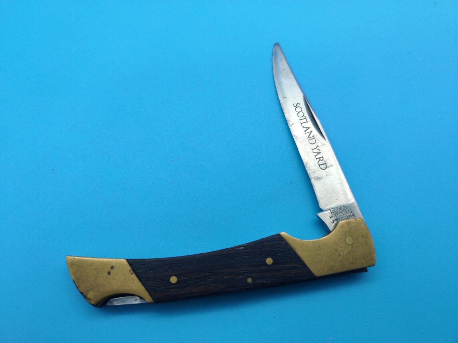 Vintage Romo Pocket Knife Scotland Yard Hi-Stainless  J-93 Japan