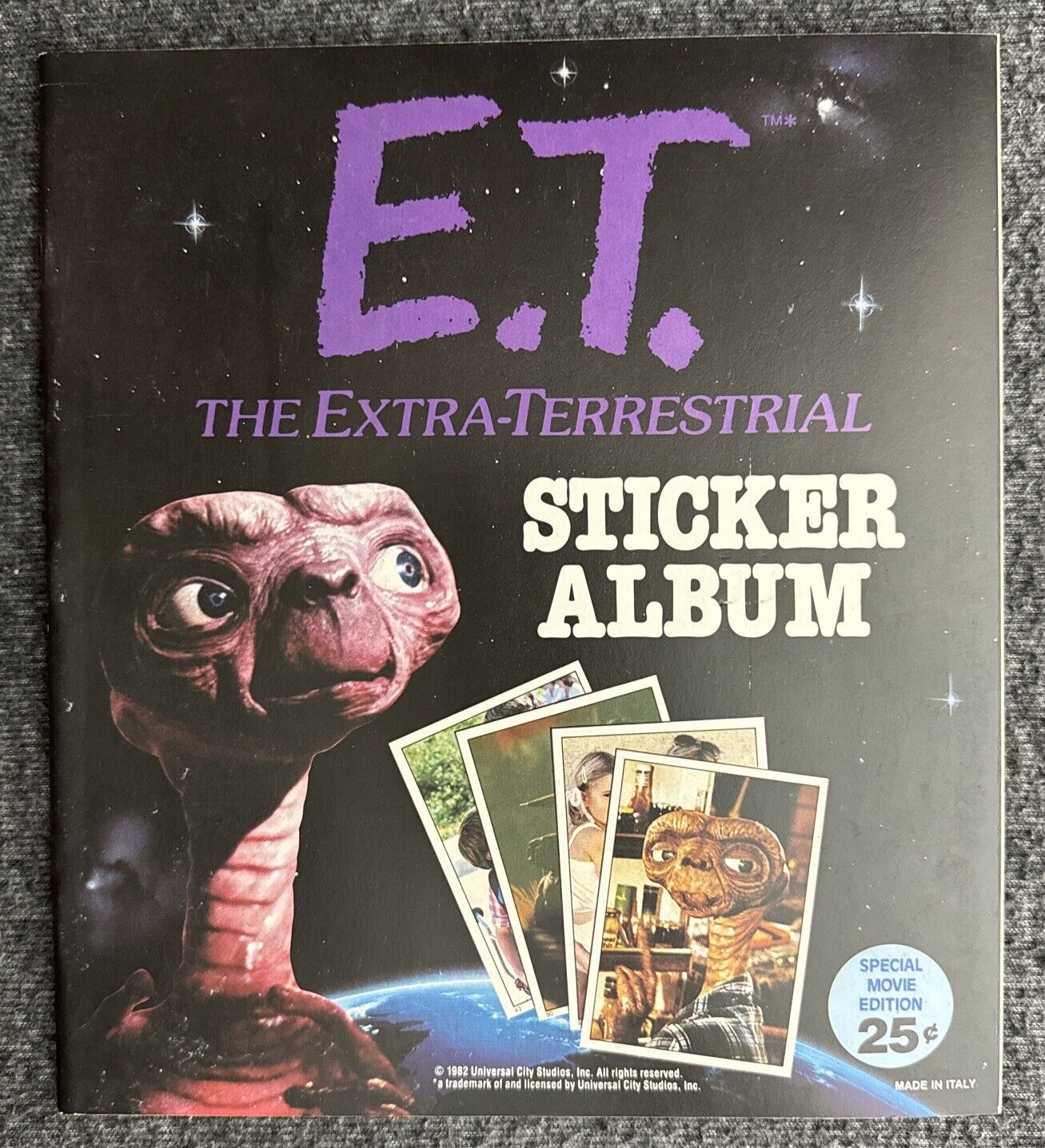 1982 TOPPS PANINI E.T. Empty Unused Sticker Album Book 