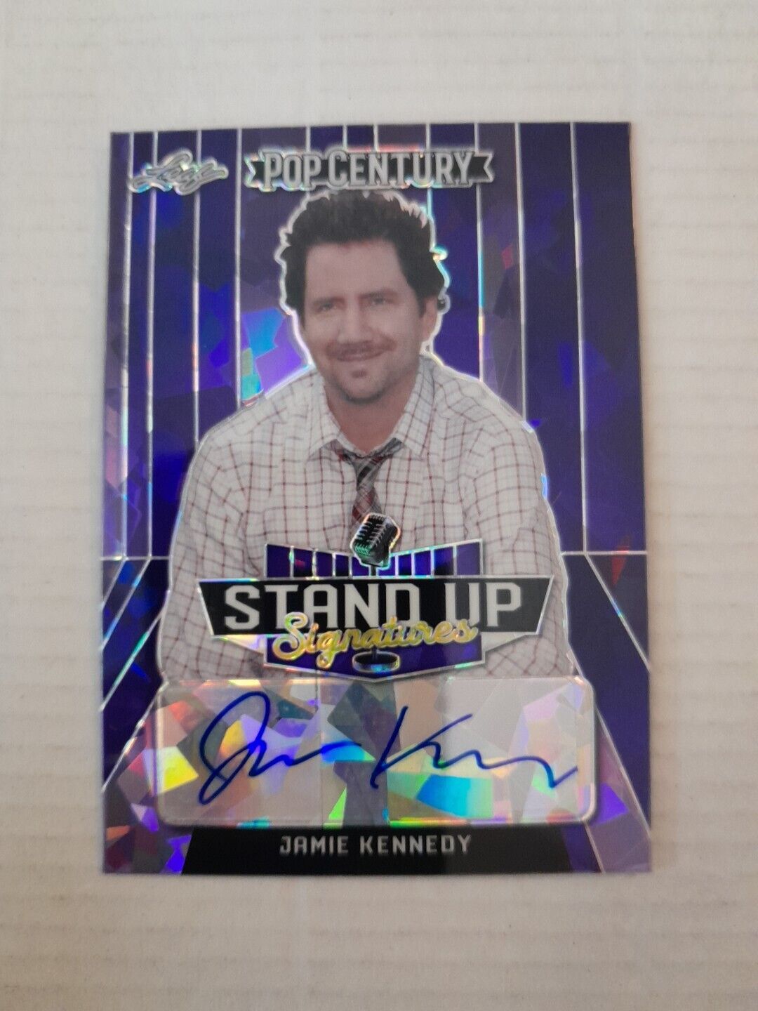 Jamie Kennedy /15 Purple Ice Stand Up Sig Autograph Card 2021 Leaf Pop Century