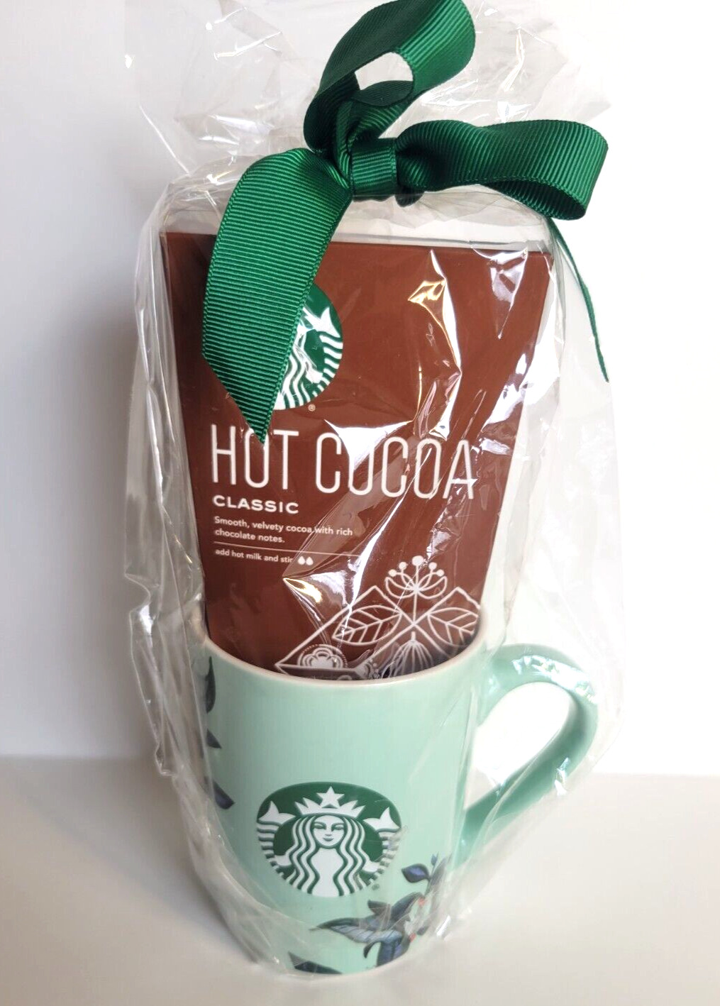 Starbucks 10 Oz Coffee Mug Gift Set Cup With Classic Hot Cocoa Mix NEW