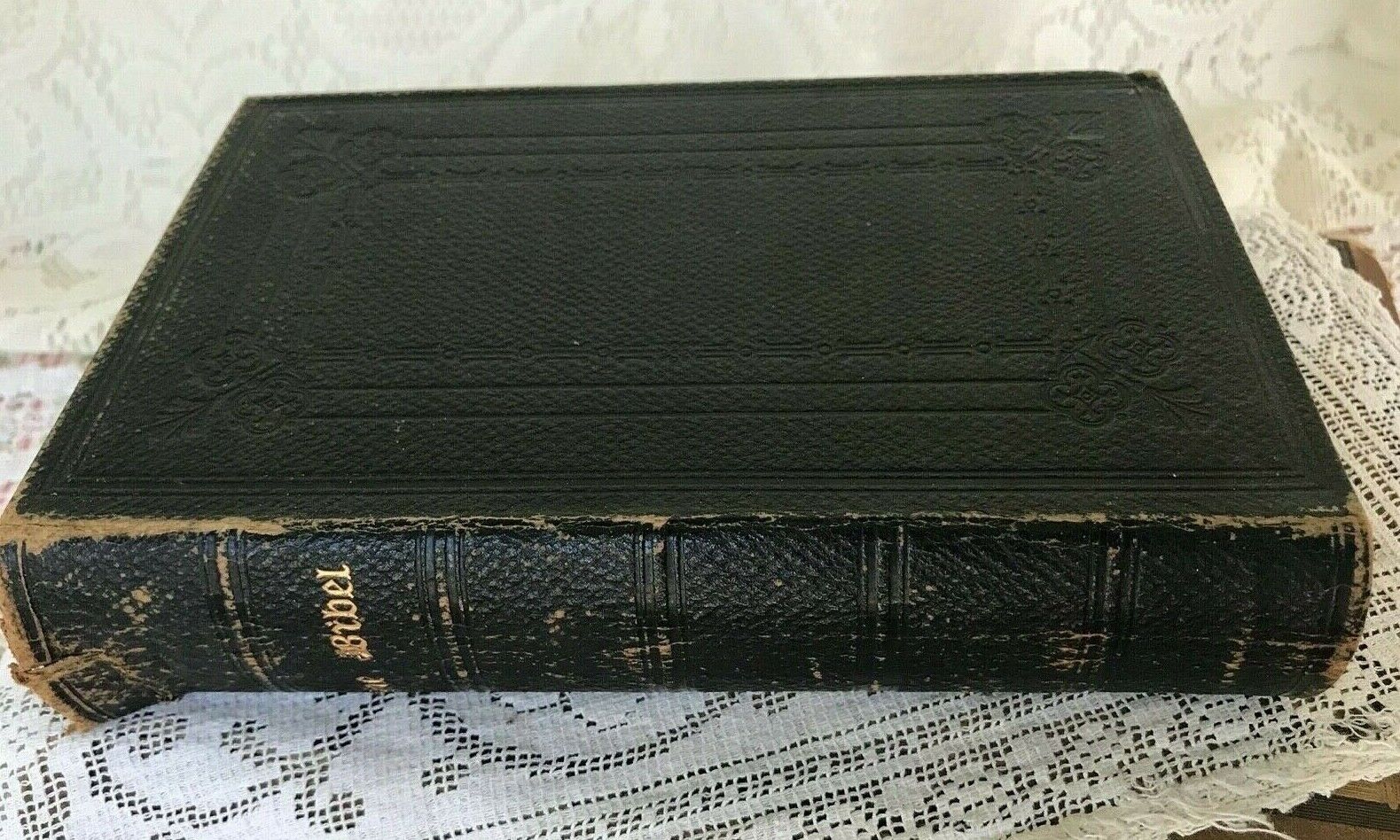 Antique German Bible Die Bibel Hardcover
