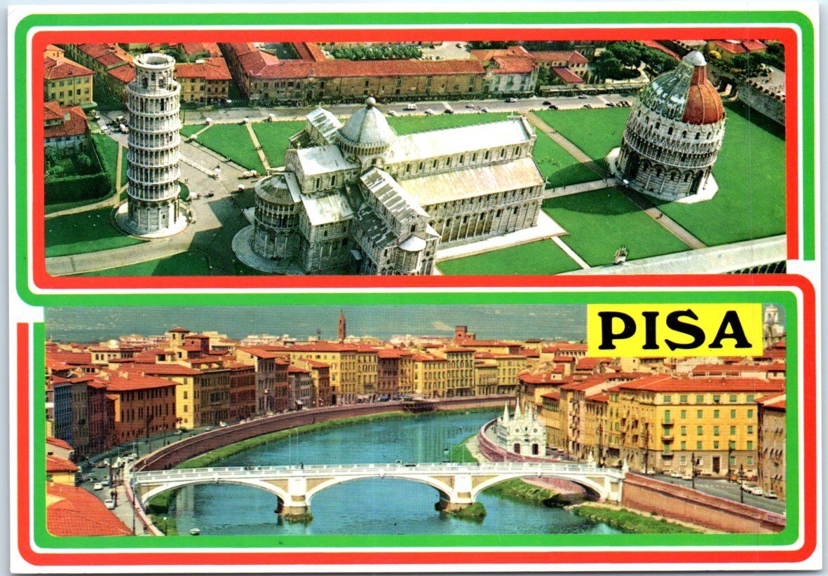 Postcard - Souvenirs of Pisa, Italy