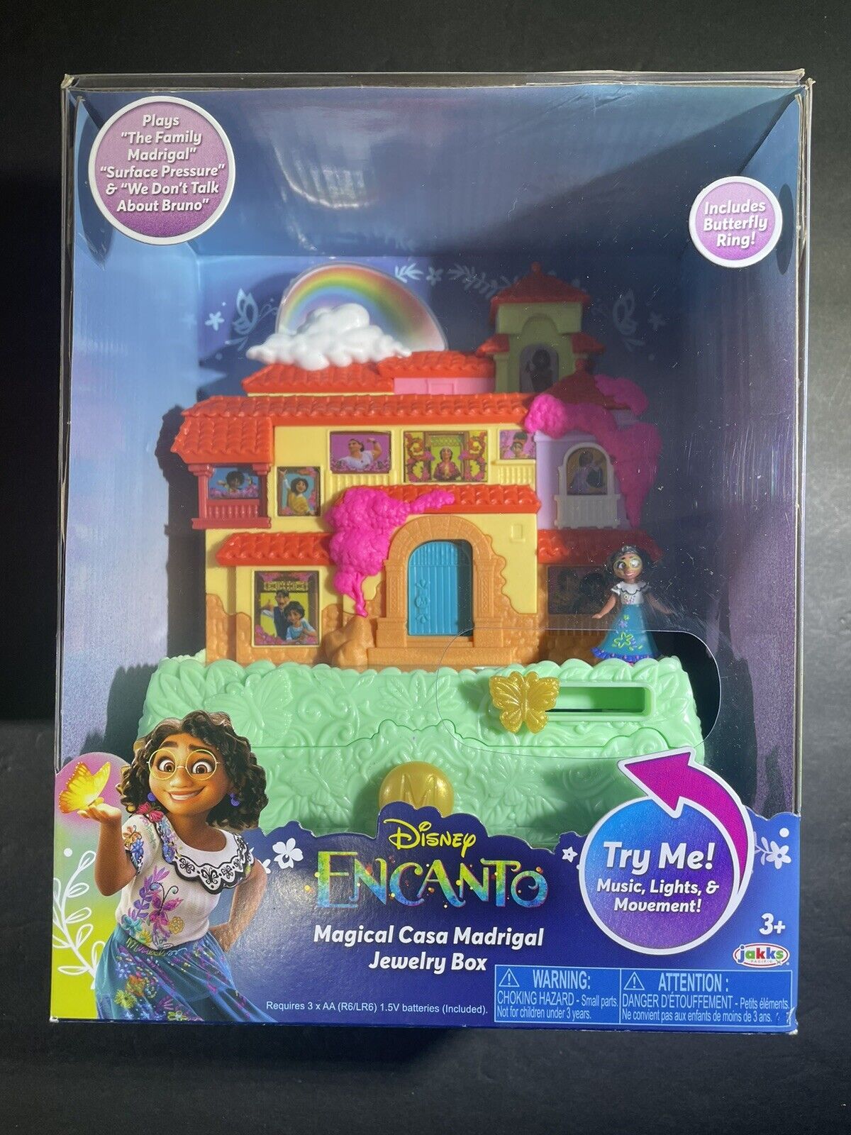 New/Sealed Disney Encanto Magical Casa Madrigal Jewelry Musical Box With Ring