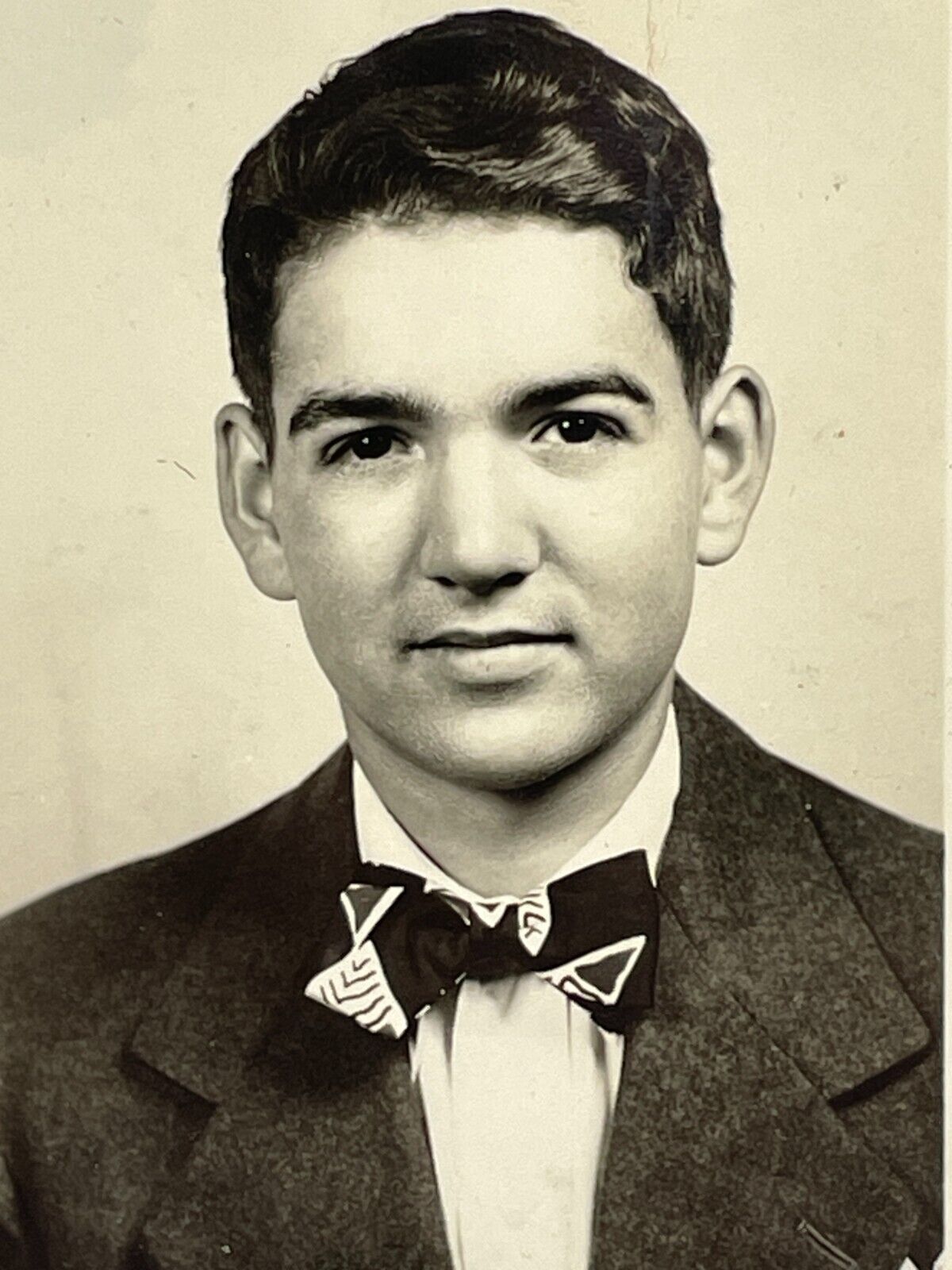 1D Photograph Young Man Class Photo Portrait Bow Tie 1950\'s 
