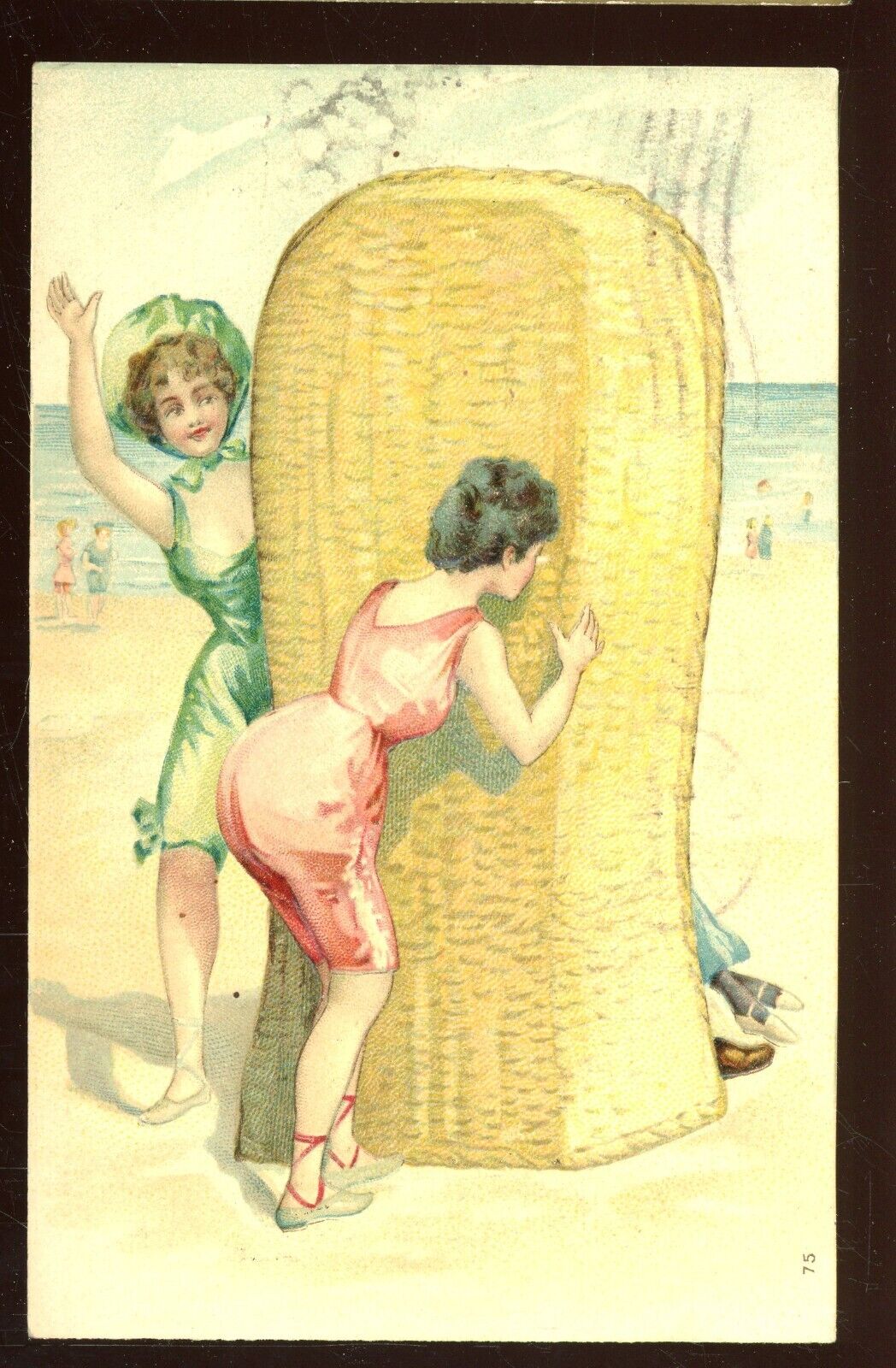 1906-Beach activity-2 women on the prowl