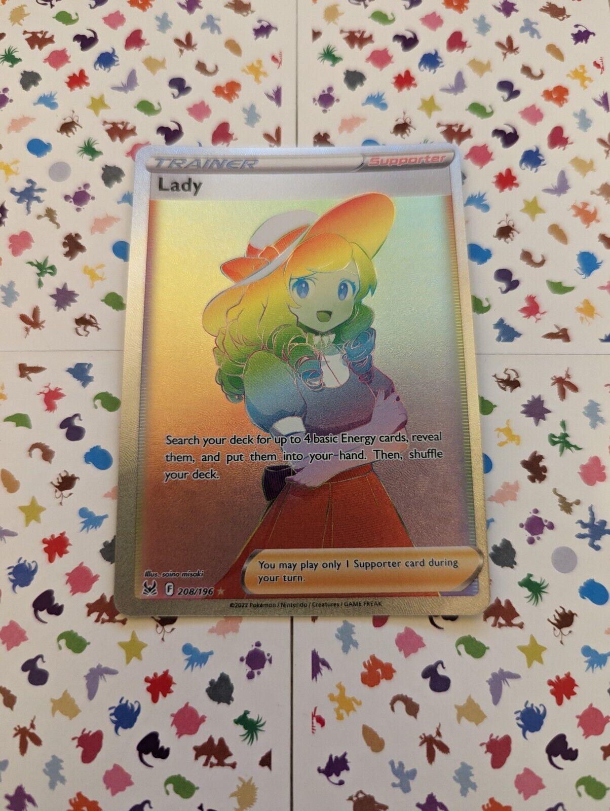 Pokemon TCG - Lady - 208/196 - SWSH Lost Origin - Secret Rare NM