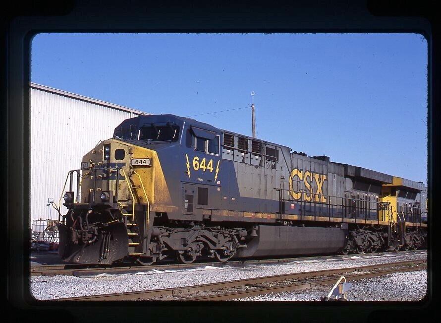 Original Railroad Slide CSX CSXT 644 AC6000CW at East St. Louis, IL