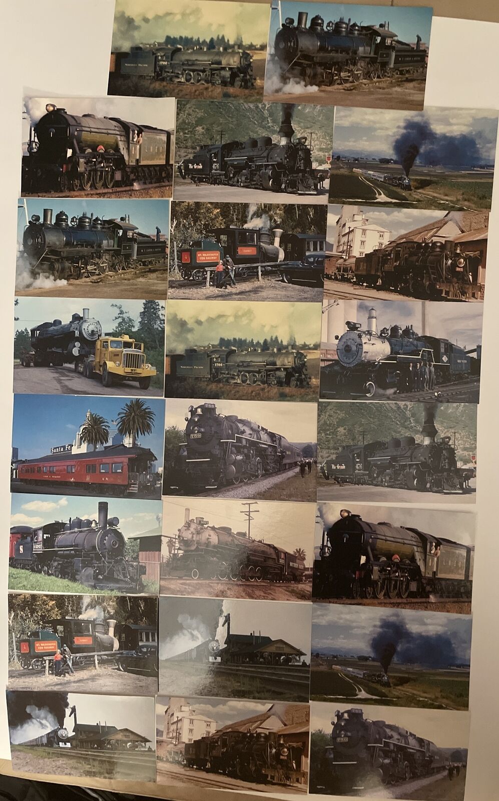 RARE Lot of 23 Railcards/Train/Steam /Diesel Locomotive Postcards (New/Unposted)
