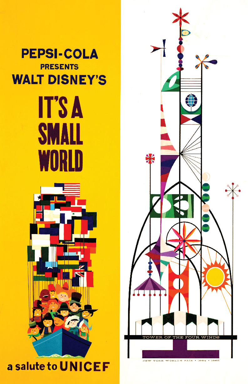 Its A Small World Unicef Tower of the Four Winds Mary Blair WED Disney Poster