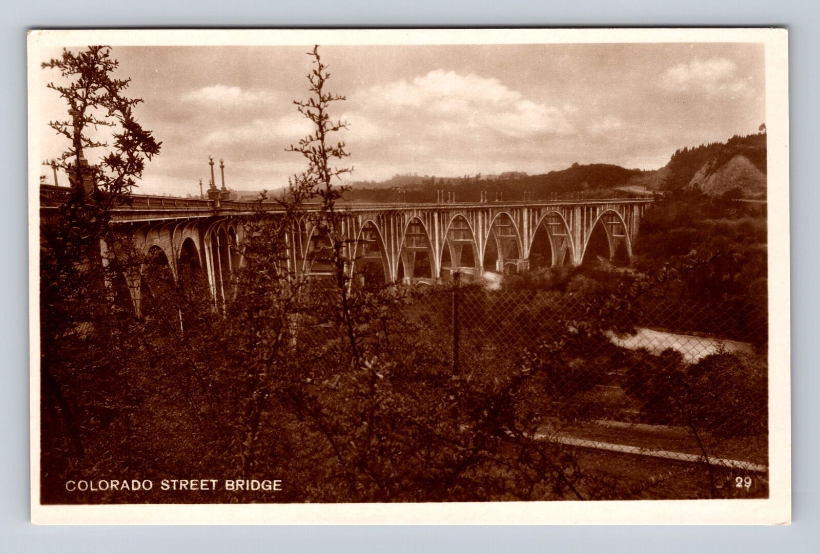 Pasadena CA-California RPPC, Colorado Street Bridge, Antique, Vintage Postcard