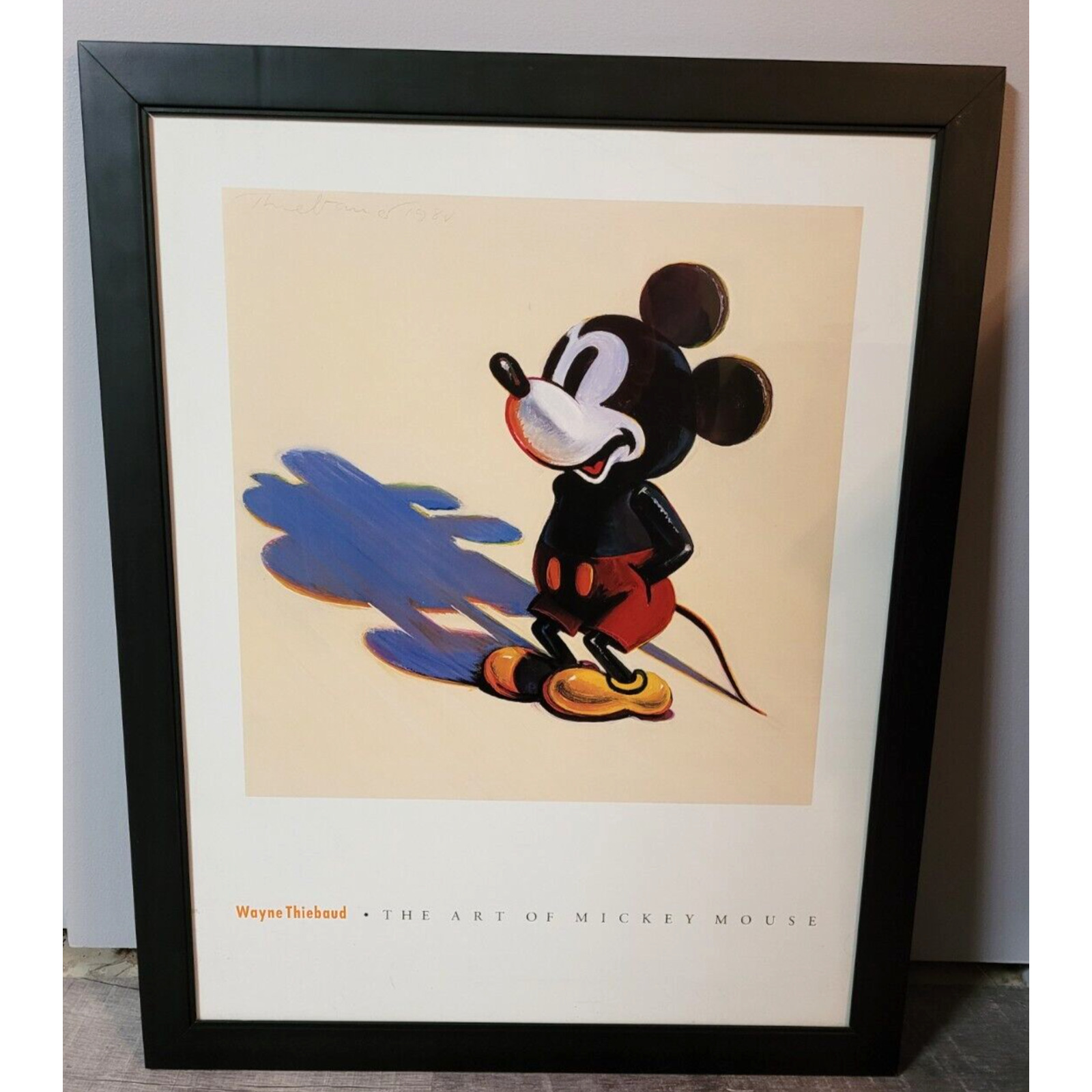 Mickey Mouse Wayne Thiebaud Pop Art Poster Framed The Art of Mickey Mouse 1988