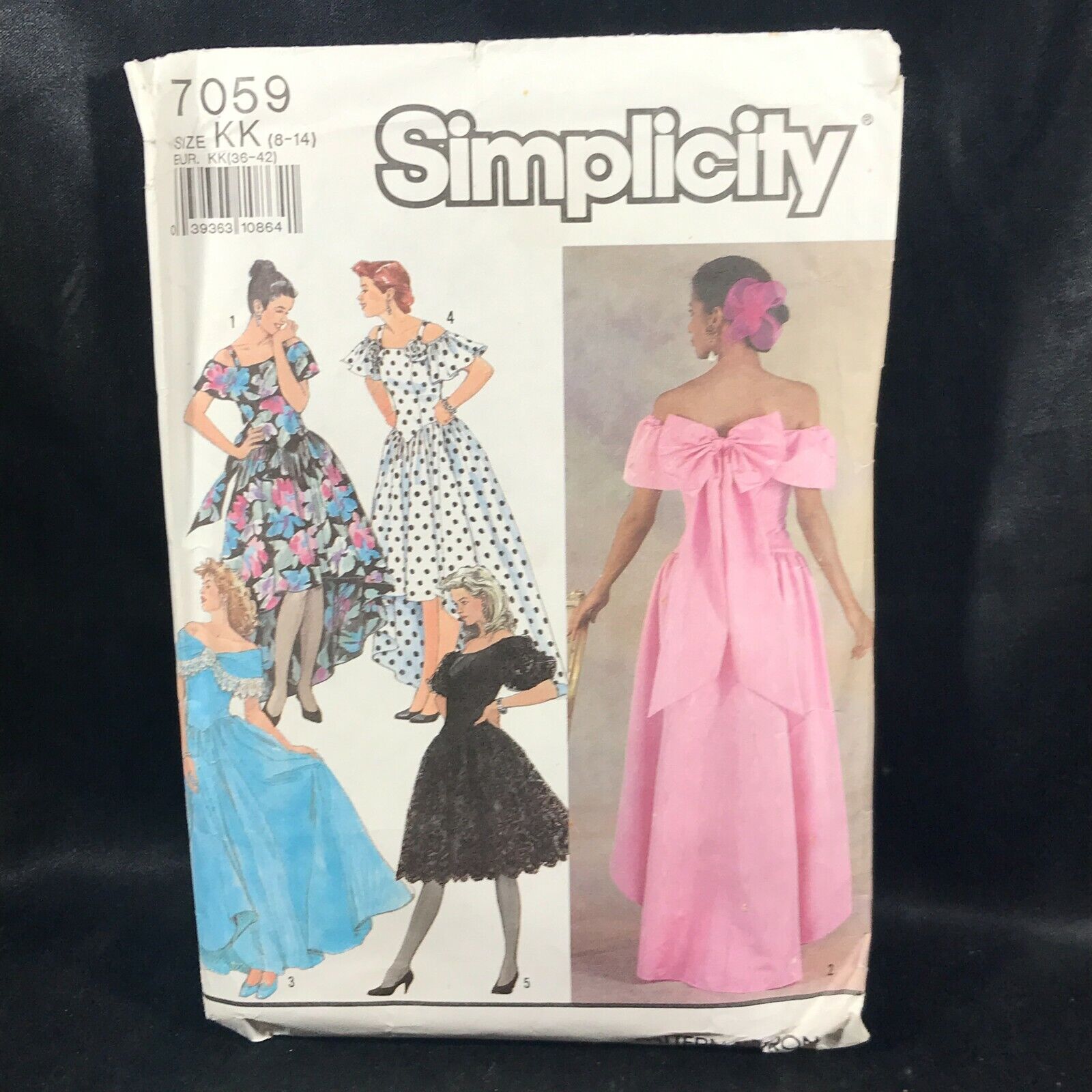 Vintage Sewing Pattern Misses Dress 3 Lengths Simplicity 7059
