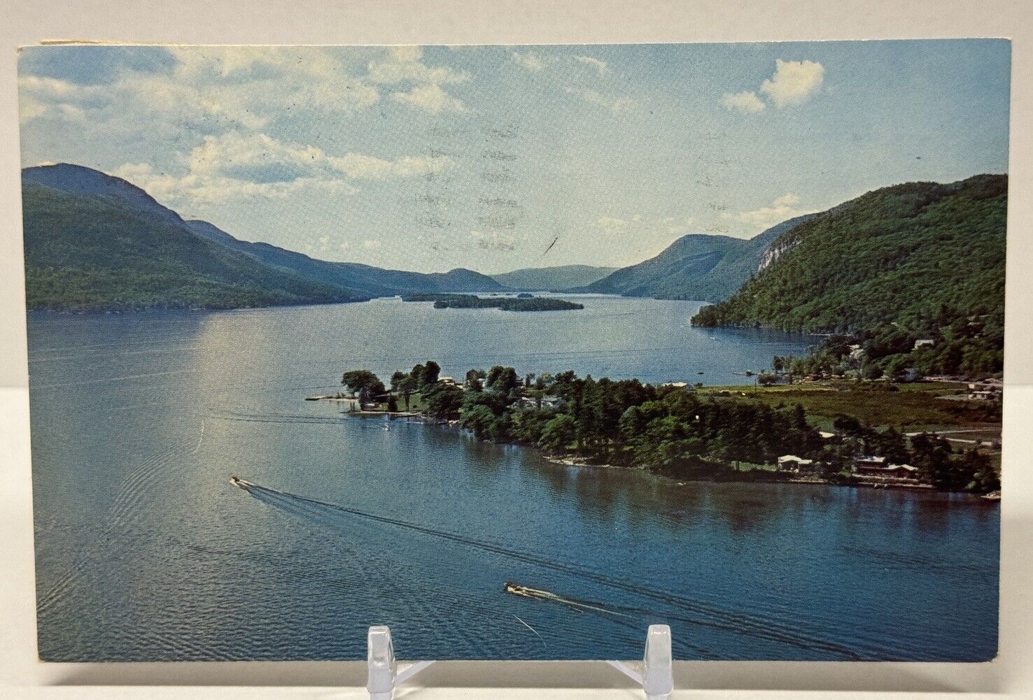 Postcard New York NY Sabbath Day Point House on Lake George Black Mountain 1963