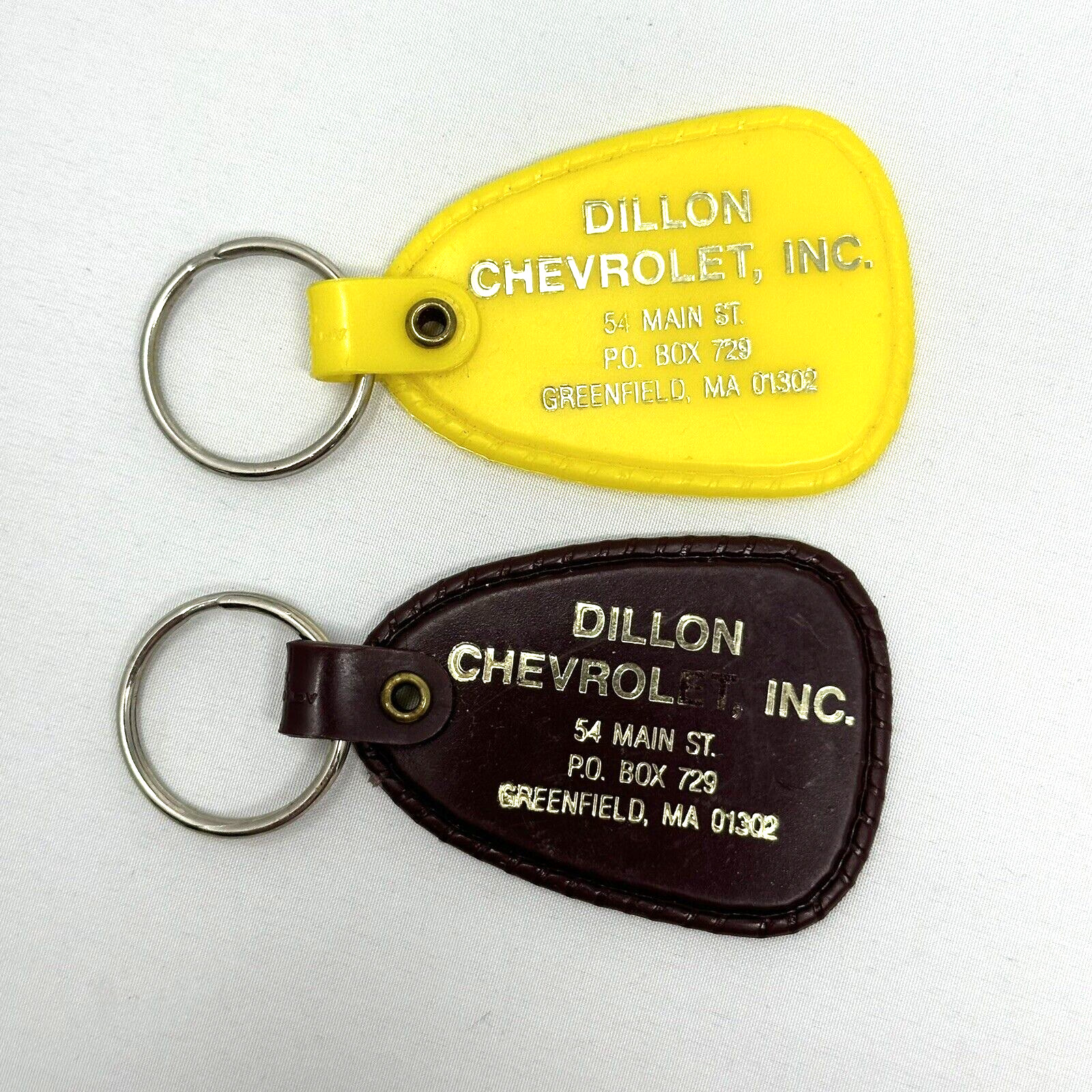 Vintage DILLON Chevrolet (Lot of 2) Greenfield MA Massachusetts Car Dealer