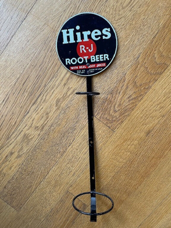 Rare Vintage Hires R-J Root Beer Single Bottle Holder Sign