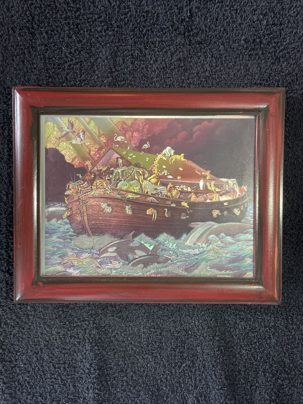 Beautiful Noah\'s Ark Framed Picture Religious Coleridge