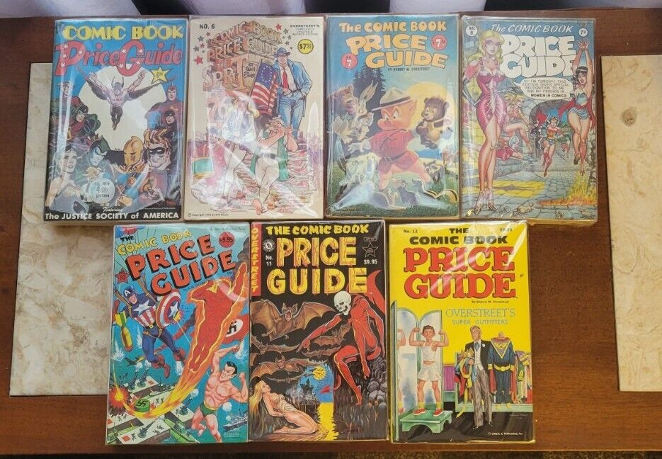 Overstreet Comic Book Price Guides Lot Of 7 Vintage Guides Nice