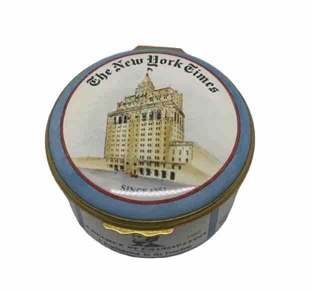 Halcyon Days Enamels NEW YORK TIMES Trinket Box ALL THE NEWS THAT’S FIT TO PRINT