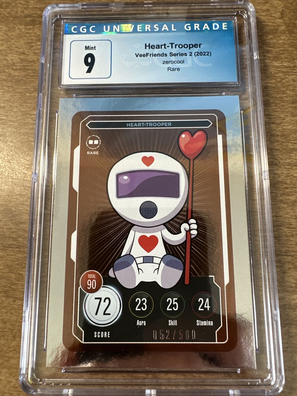 VeeFriends Compete And Collect PSA 9 RARE Heart Trooper 052/500