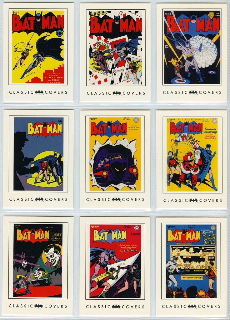 2008 DC BATMAN ARCHIVES complete comic card base Set (63 cards) Classic Covers