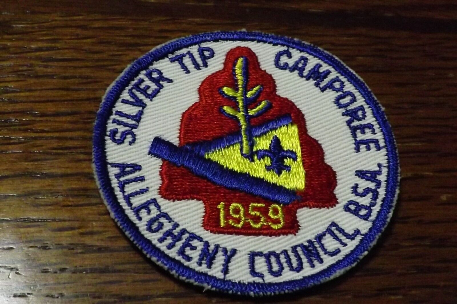 Boy Scout Patch 1959 ALLEGHENY COUNCIL SILVER TIP CAMPOREE