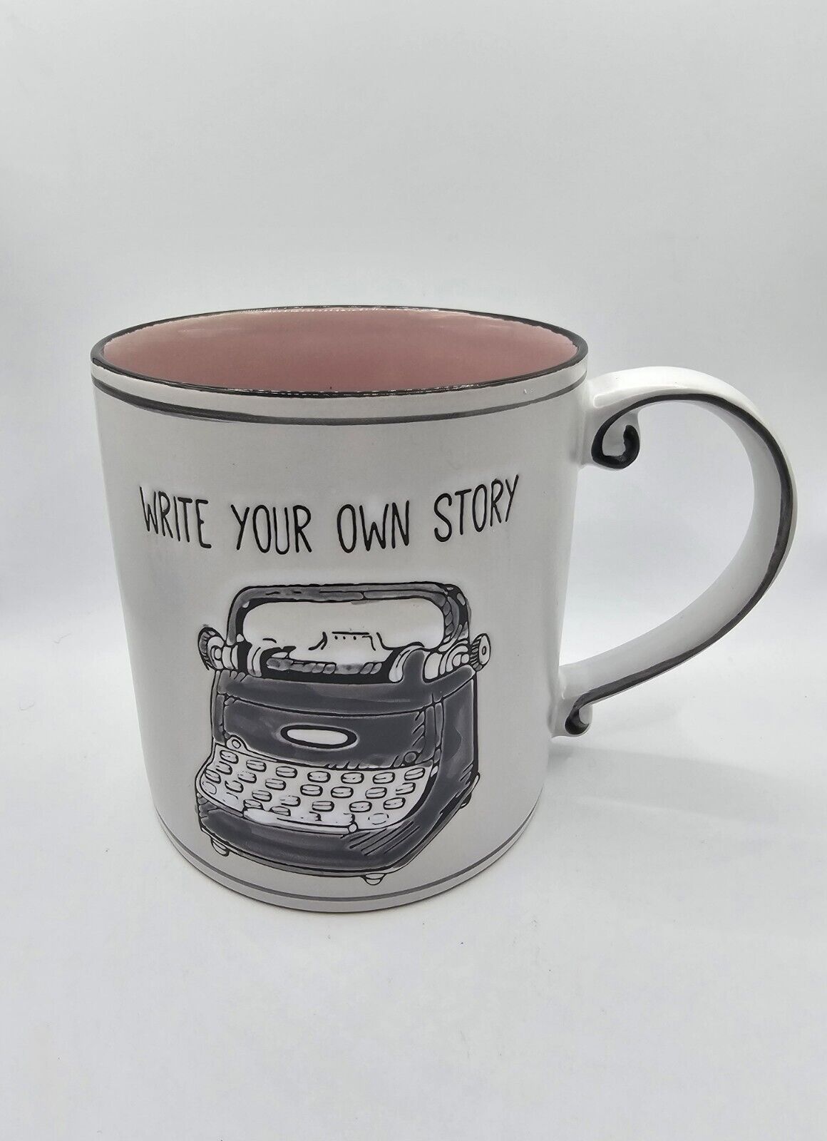 Spectrum Designs Write Your Own Story Large Mug Typewriter Pink Pre-Owned Nice 