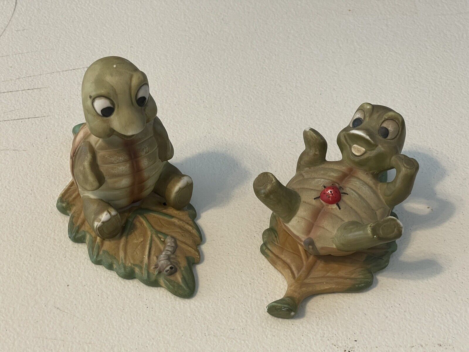 Pair Of Vintage Homco #1123 Porcelain Turtle Figurines