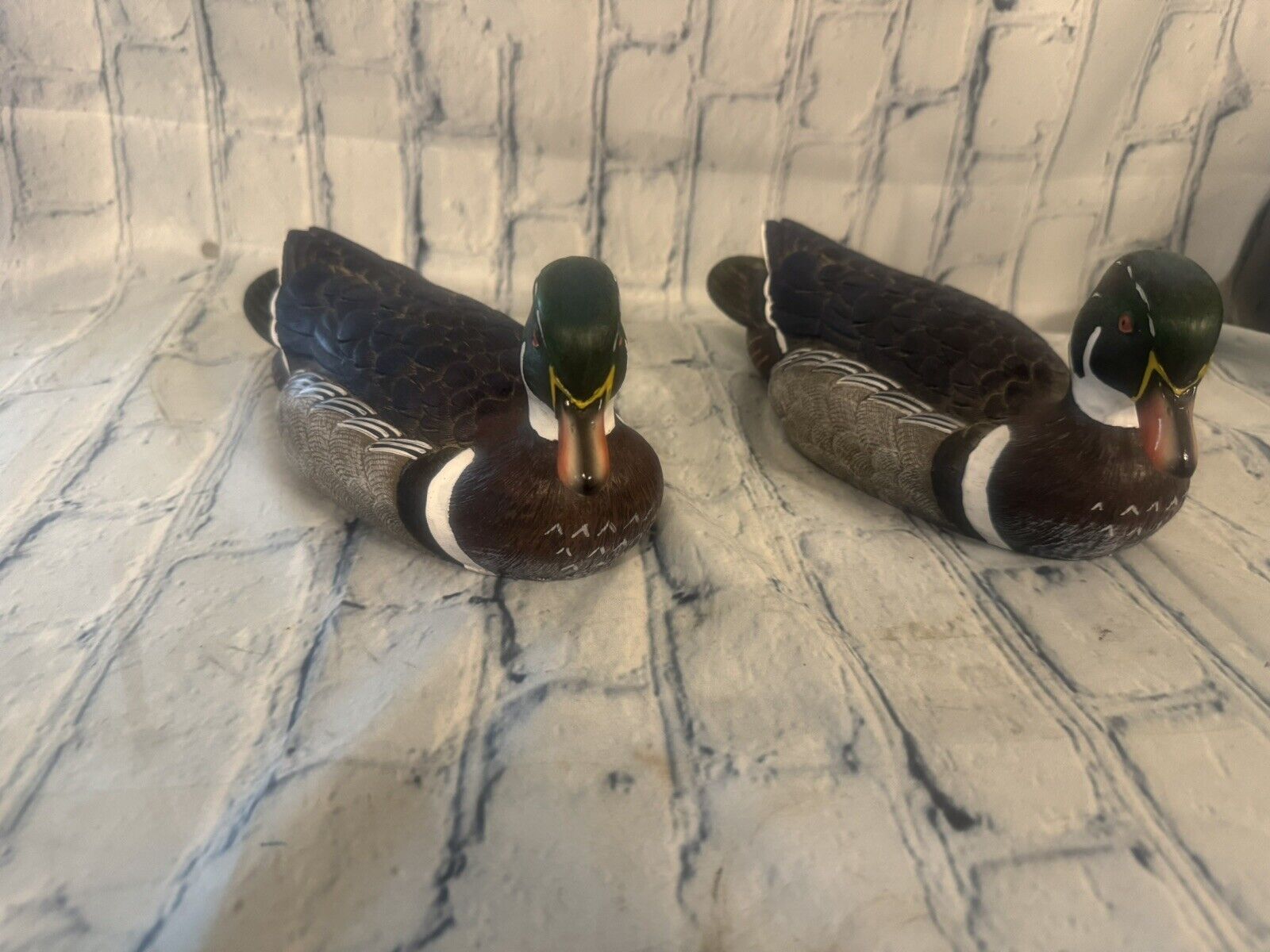 Vintage Ducks Heavy 10x4 In Size Beautiful Pieces Lot Of 2