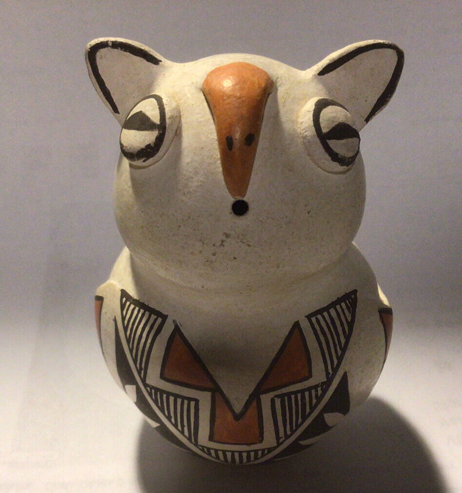 Acoma vintage Owl by J. Lucario, Acoma, N.M. 3 1/2” H