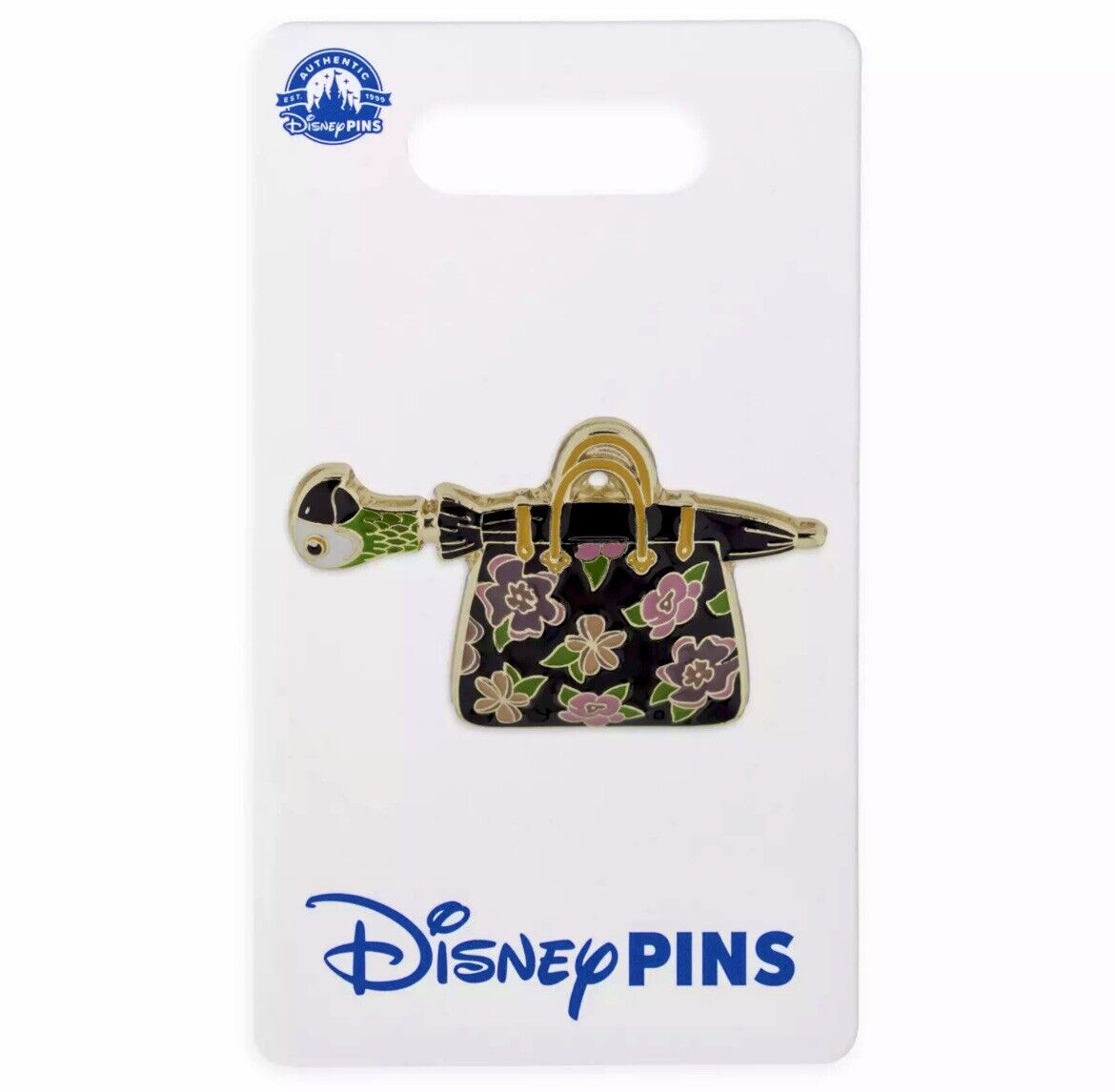 Disney Parks Mary Poppins Sculpted Carpet Bag Parrot Umbrella Trading Pin - NEW