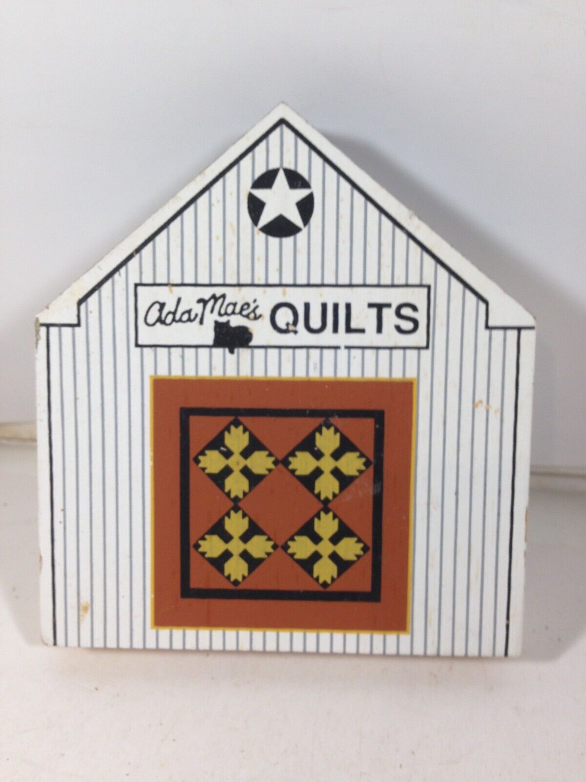 The Cat\'s Meow Wooden Village Building Ada Mae\'s Quilts