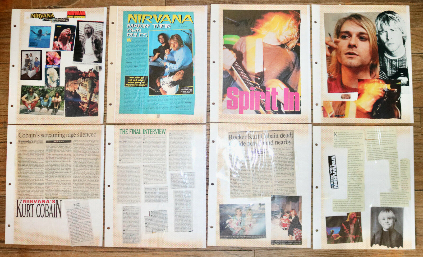 NIRVANA Kurt Cobain vintage16 page DIY scrapbook
