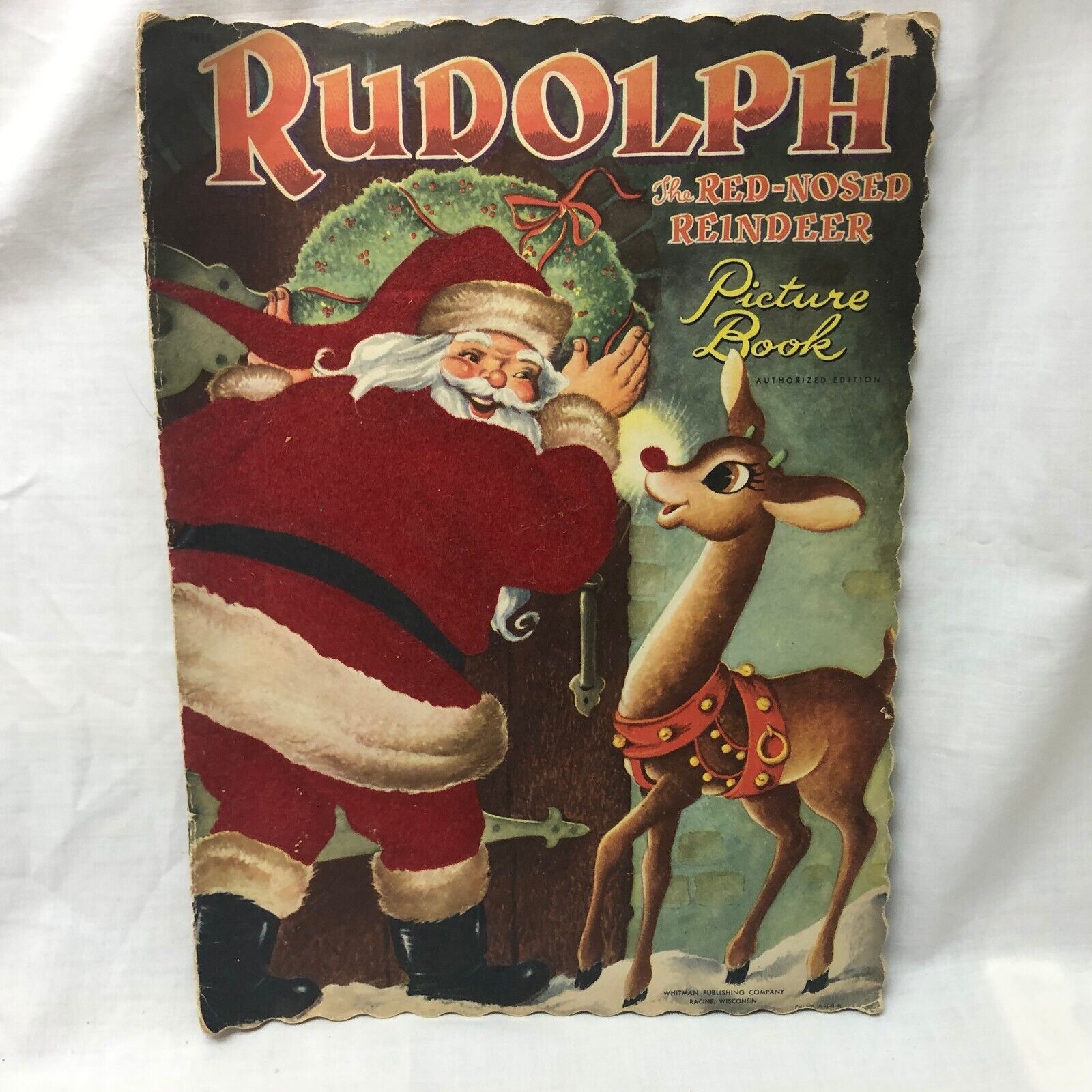 Vintage 1953 Large Rudolph Picture Book Whitman Publishing Racine Wisconsin