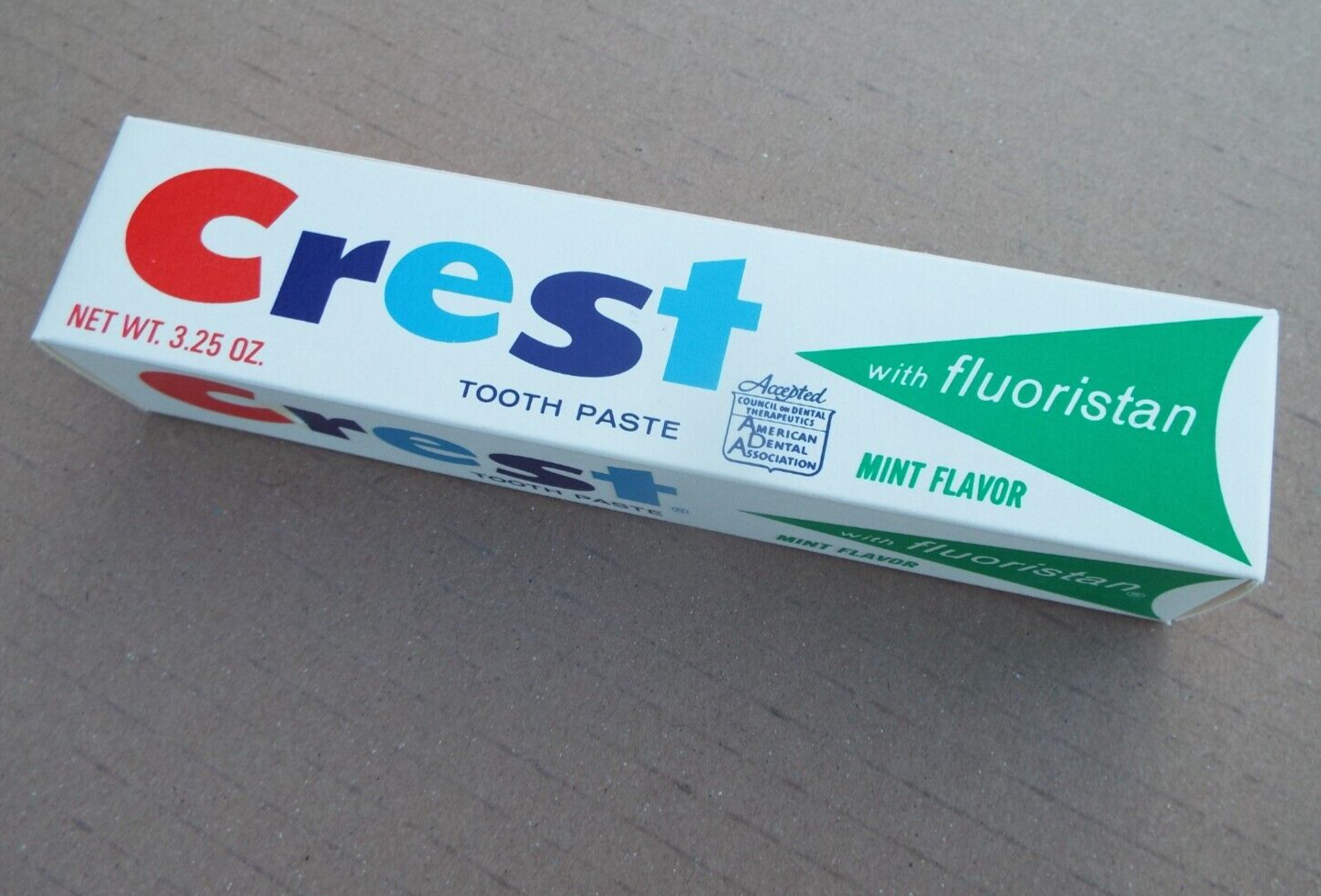 Vintage 80's Crest Toothpaste New in Box Collectible Crest USA.  L@@K