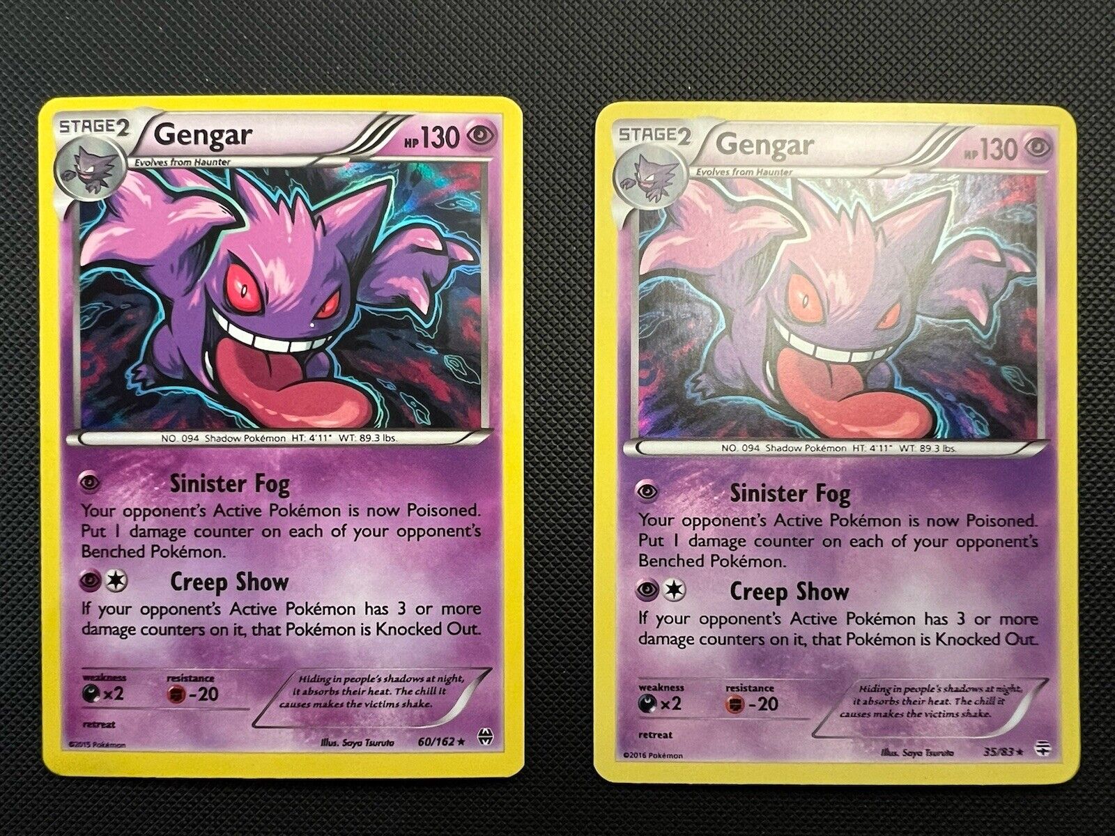 Gengar Card Lot (35/83 Generations and 60/162 Breakthrough) Holo NM