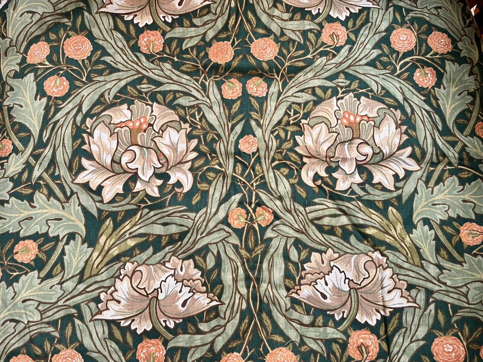 WILLIAM MORRIS Liberty Of London African Marigold Arts And Crafts Green