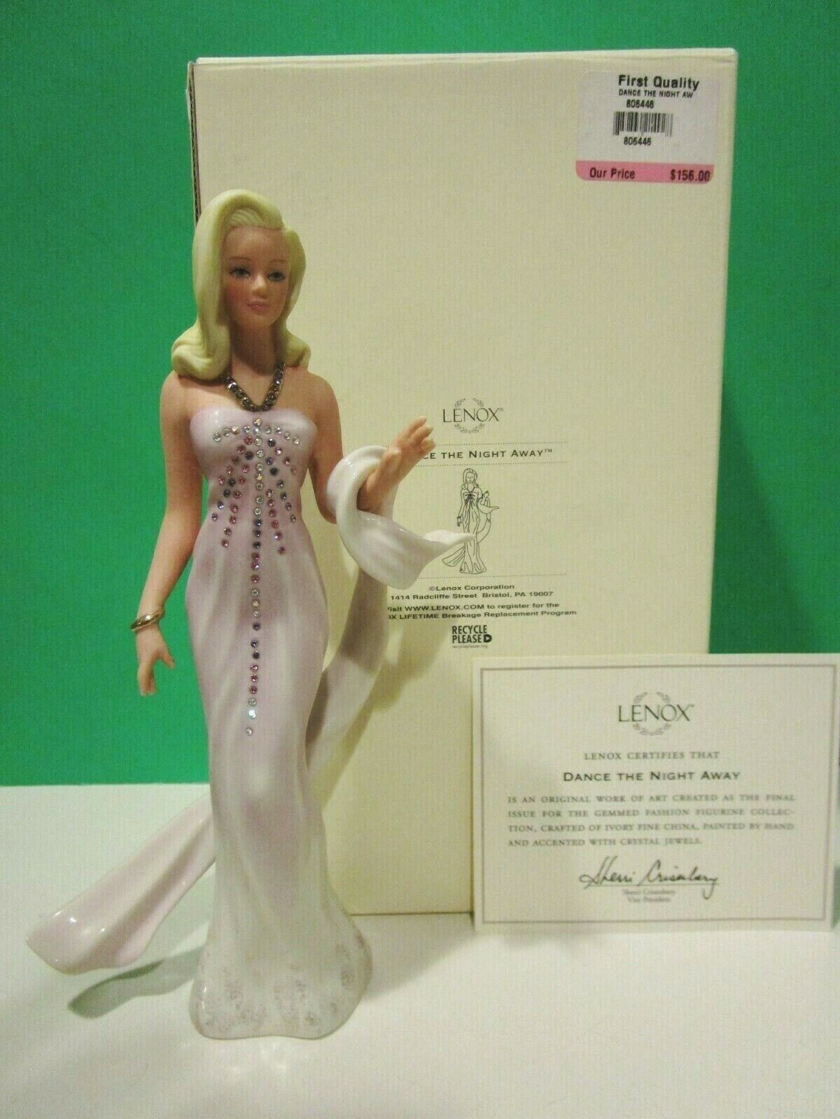 LENOX DANCE THE NIGHT AWAY Fashion figurine - FINAL ISSUE -- NEW in BOX with COA