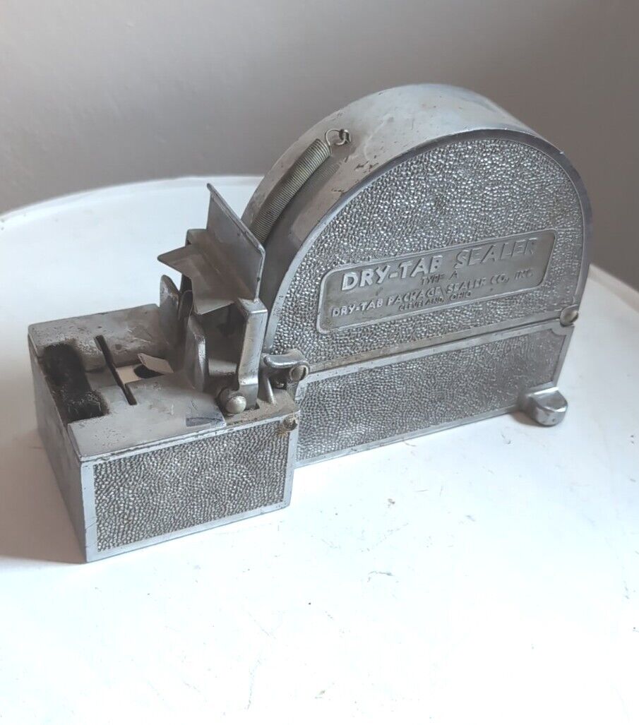 Vintage Mid Century Modern Industrial Metal Dry Tab Package Sealer Type A 