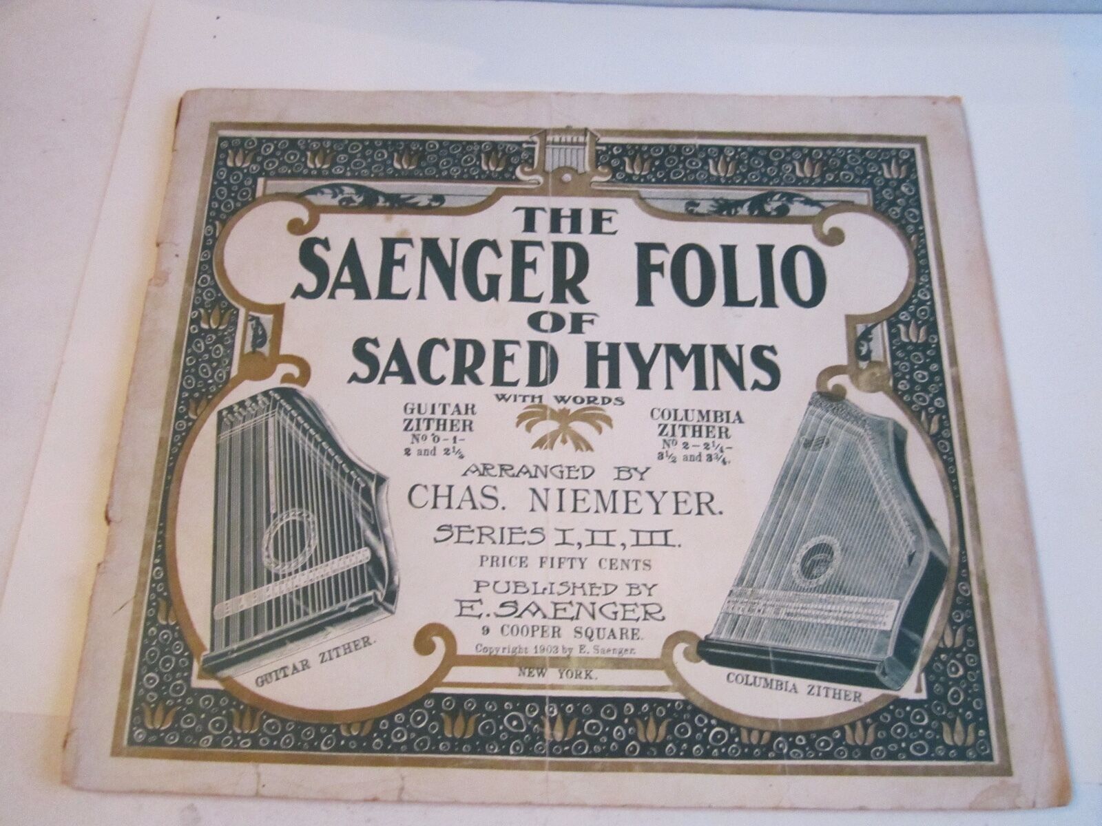 4 VTG MUSIC BOOKLETS - 1898 SAENGER FOLIO, COLLECTION LITOLFF & MORE- OFC-C