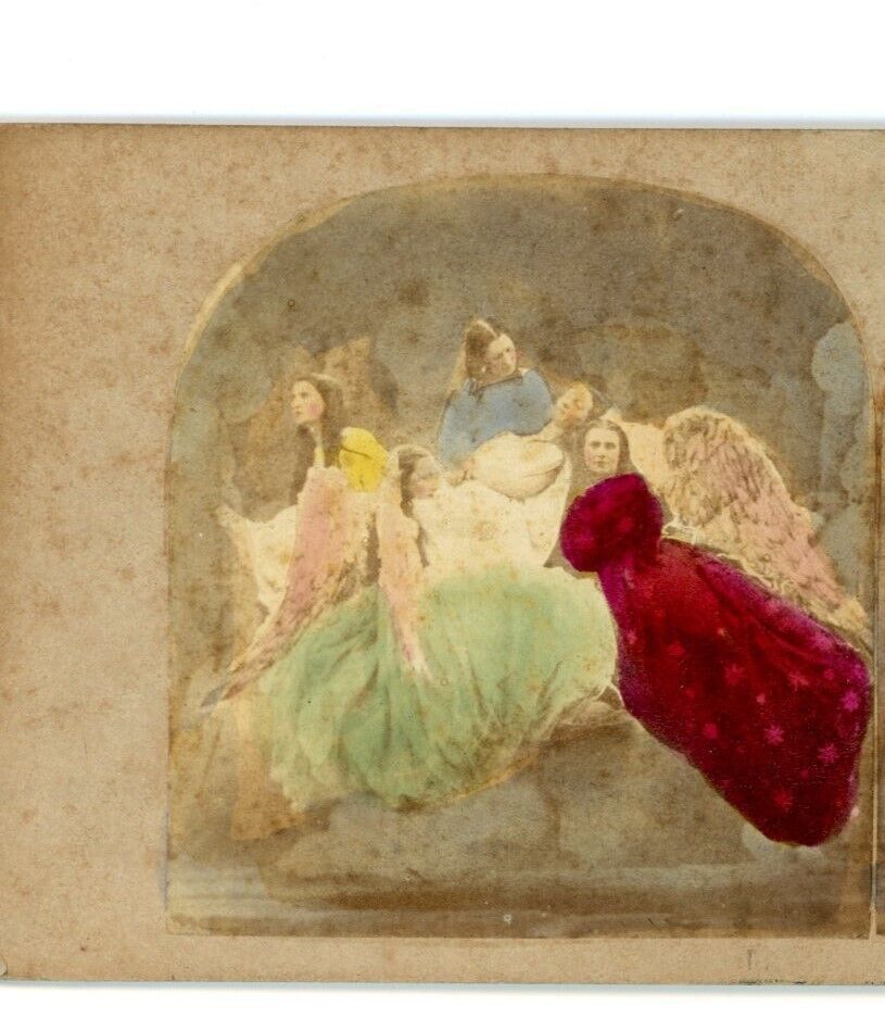 Ascension of Marguerite - Victorian Genre Stereoview c1860