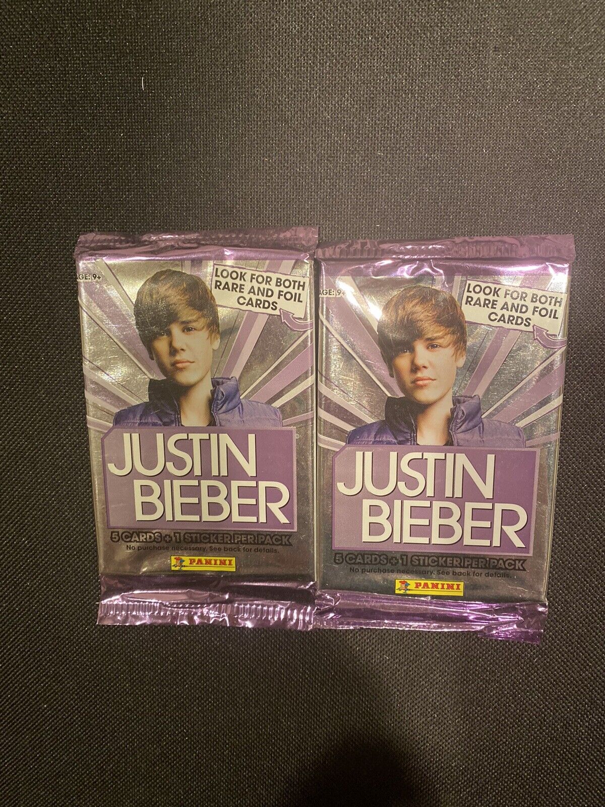 2010 Panini Music Trading Cards Factory Sealed Pack Justin Bieber