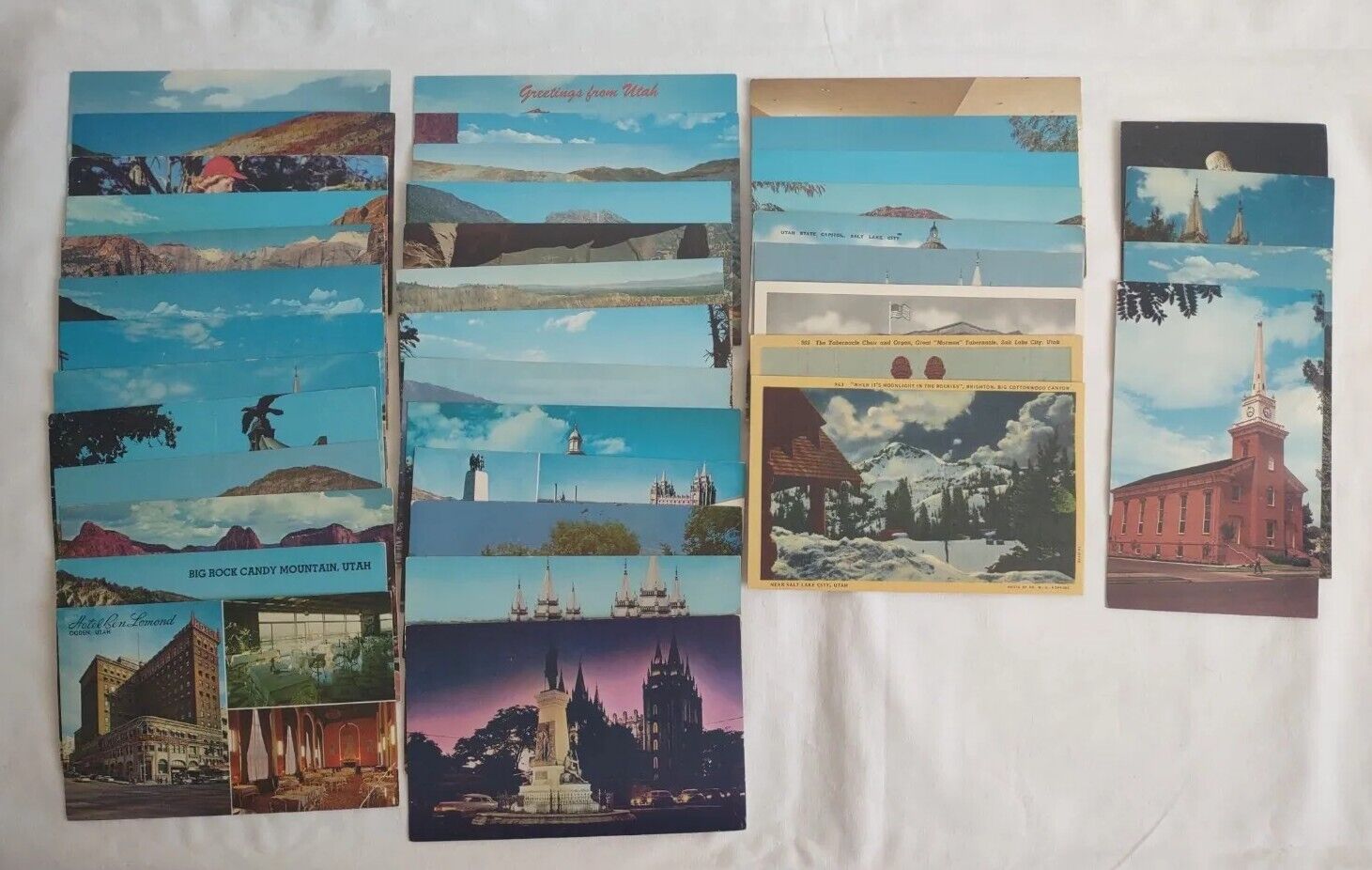Vintage Lot Of 39 Utah Postcards Chrome Collection Views