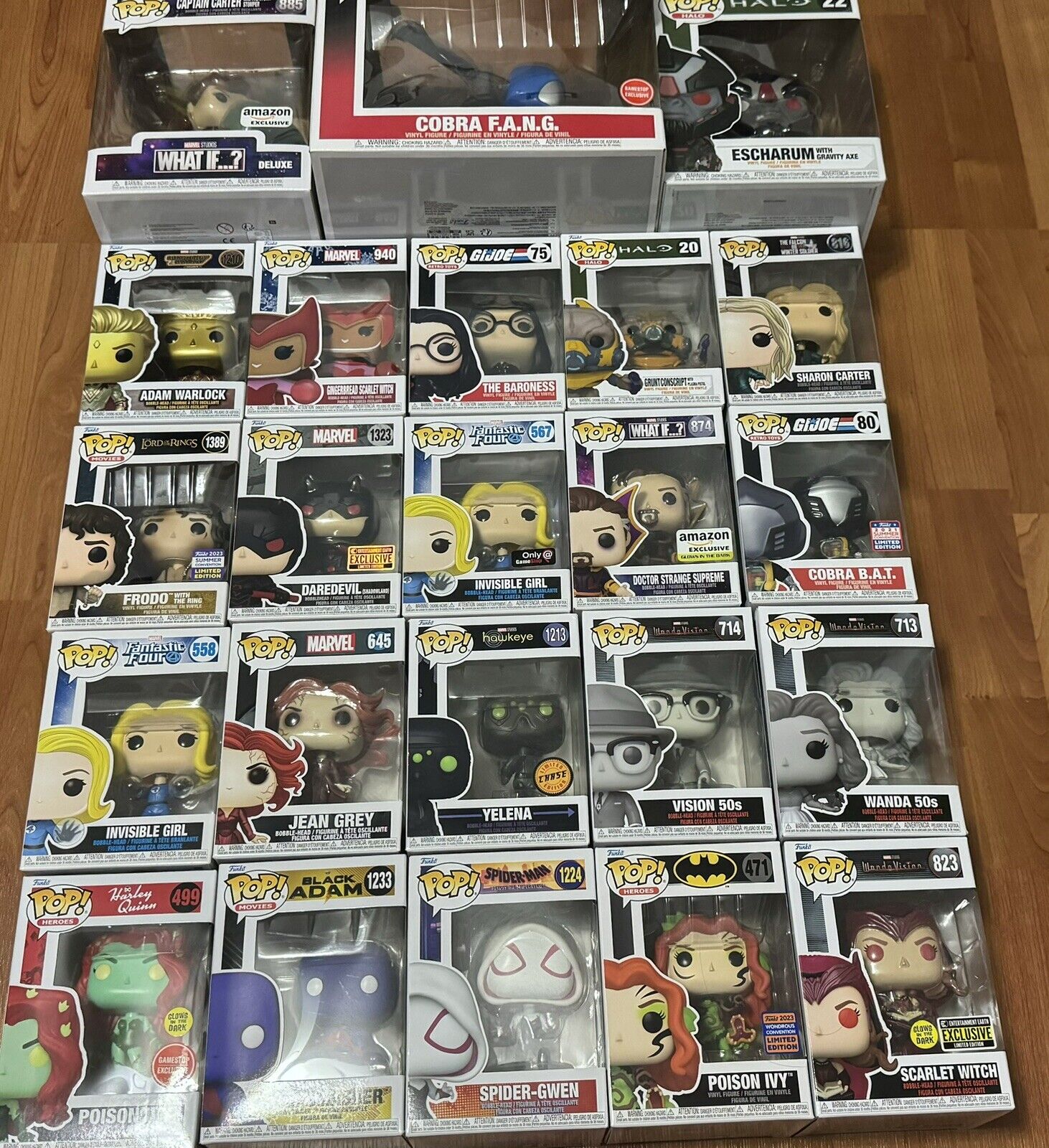 Funko Pop Huge Lot 20 Normal Size 3 Large Some Exclusives